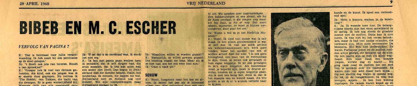 Interview in Vrij Nederland, 1968