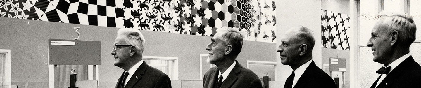 Onthulling Metamorphose III in Den Haag, 1969