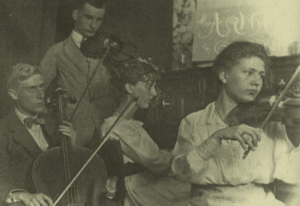 The young man and his love of music