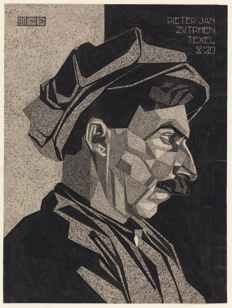 M.C. Escher, Pieter-Jan Zutphen, ink on paper, October 1920
