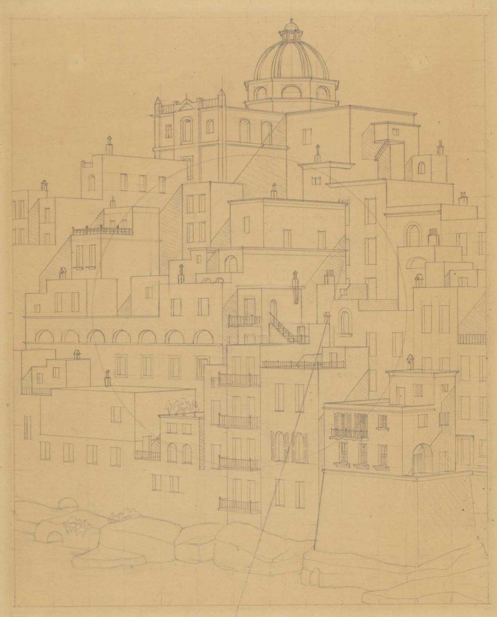 M.C. Escher, ontwerptekeningen voor Balkon