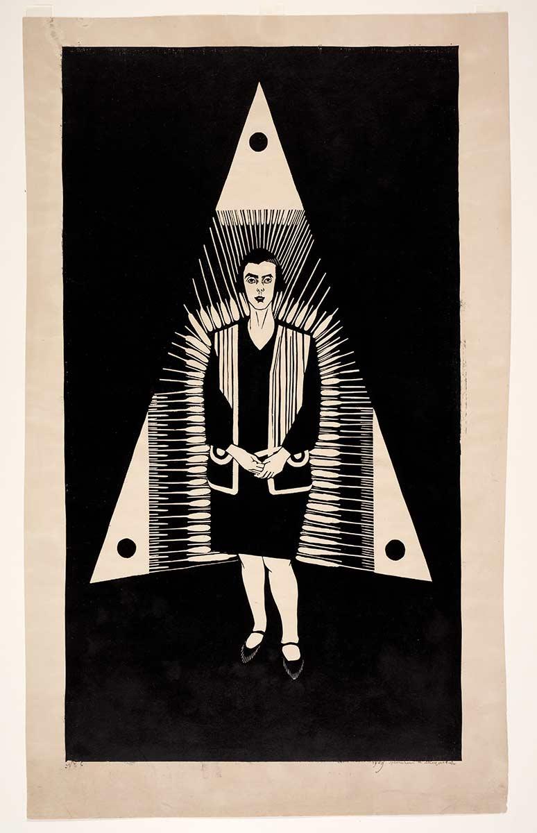 Samuel Jessurun de Mesquita, Meisje, houtsnede, 1929. Collectie Kunstmuseum Den Haag