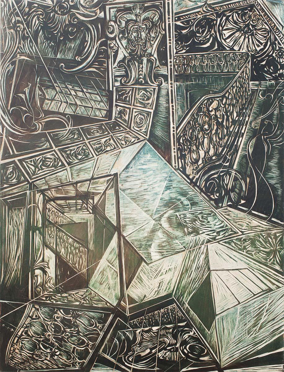 Hanna de Haan, Manchmal steht die Zeit drinnen still, Holzblock, 2022