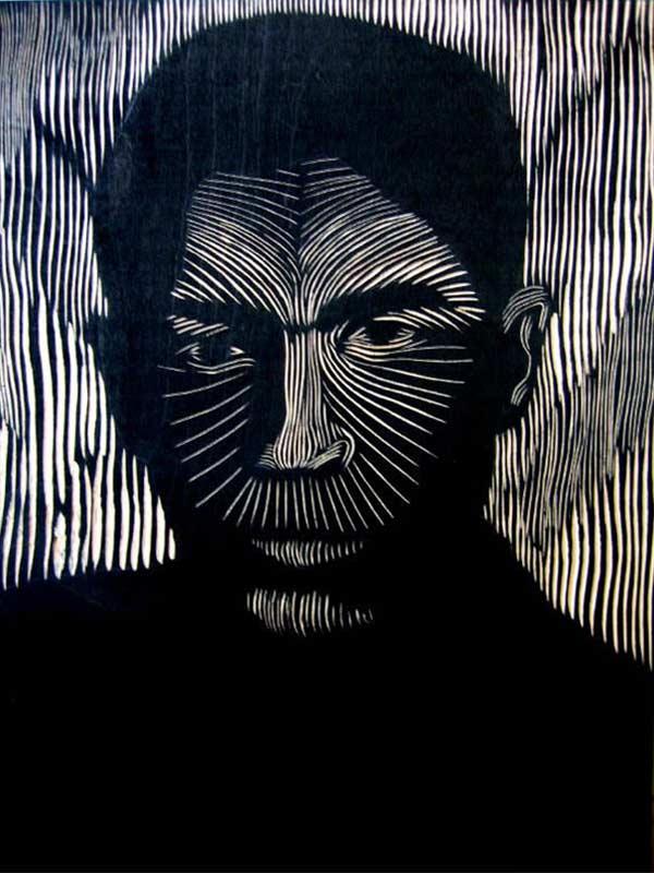 Jos de l'Orme, Vagabondo, woodcut, 2005