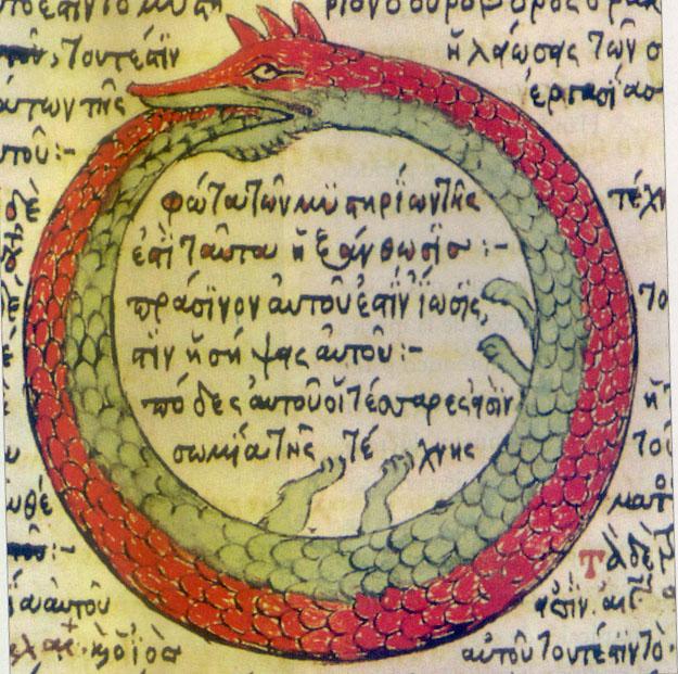The Ouroboros in a Greek-Byzantine manuscript from 1478