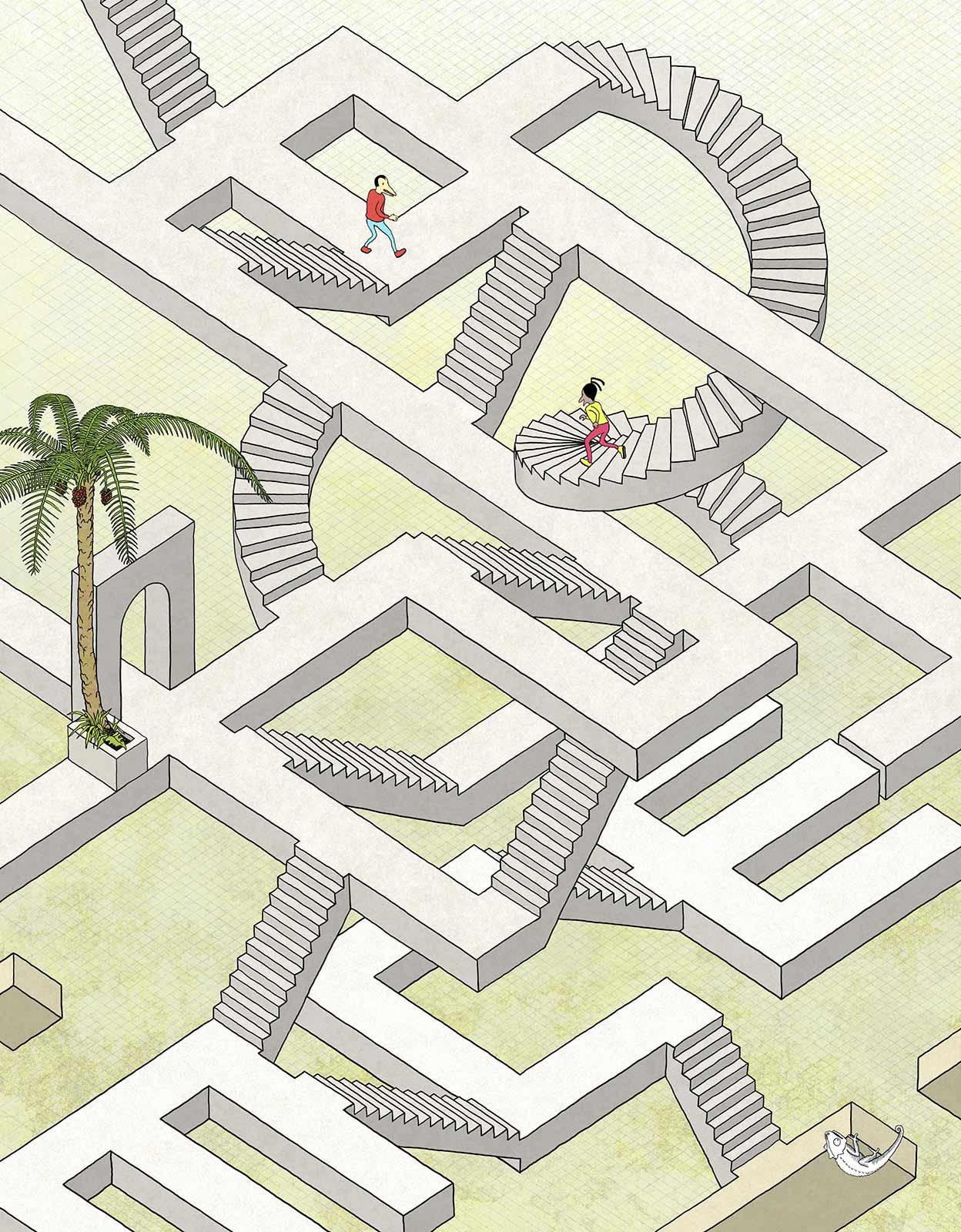 Nadir en Zenith in de wereld van Escher door Wouter van Reek, 2019