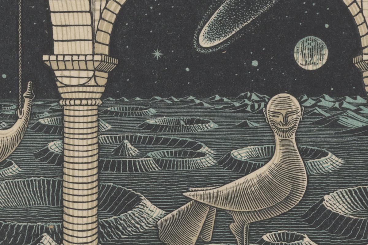 Andere wereld, detail maanoppervlak