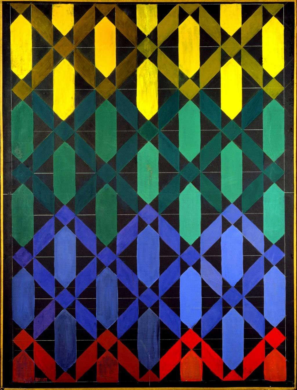Giacomo Balla, Compenetrazione iridescente, nr 13, tempera on canvas, 1912-1913