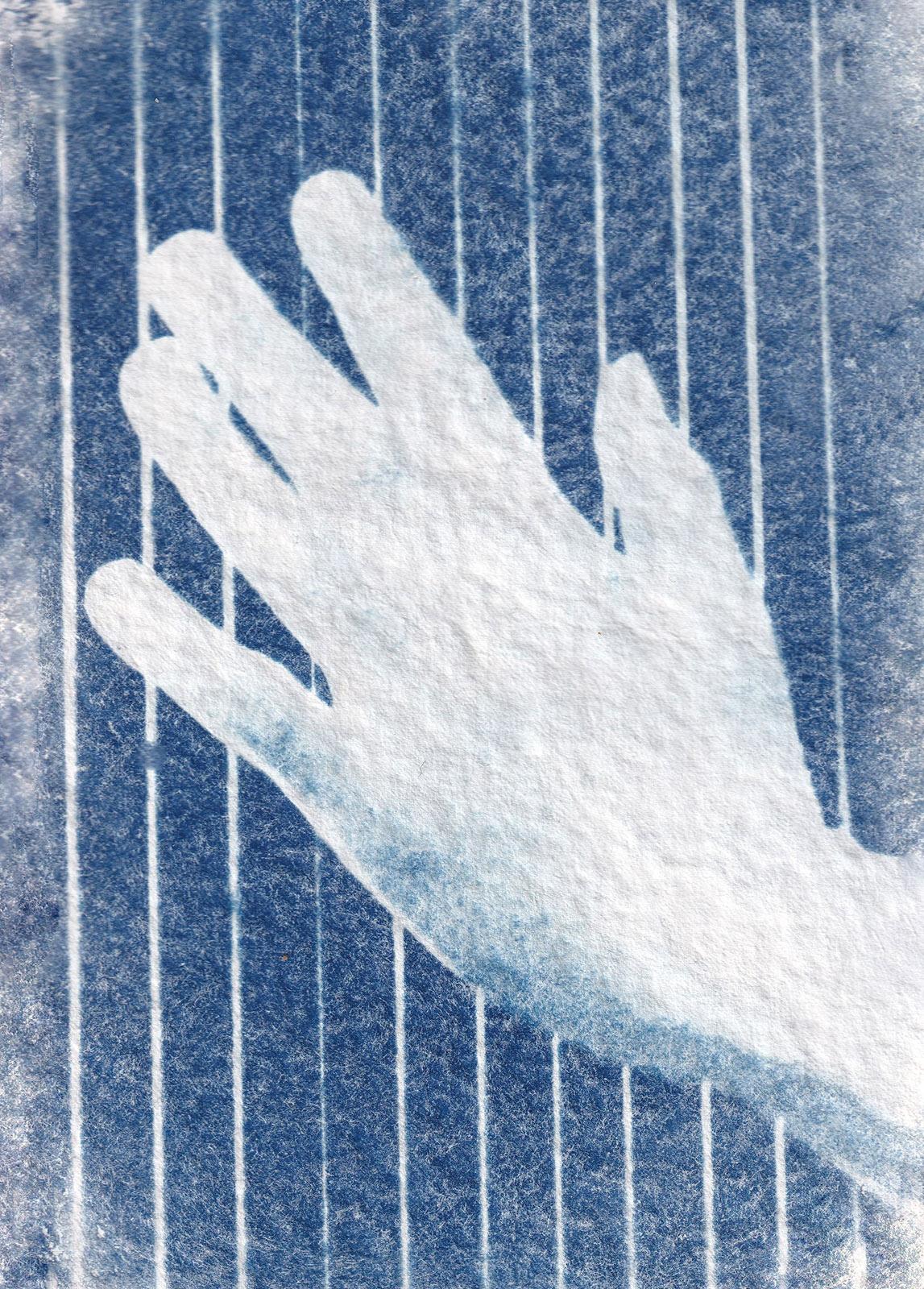 Tina Iris Chulo, A Way into a New Dimension, cyanotype, 2024