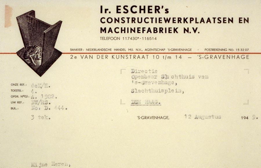 Briefhoofd uit de collectie van het SHIE