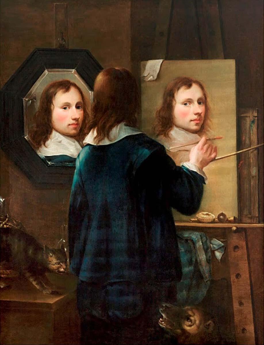 Johannes Gumpp, Self-portrait, oil on canvas, 1646. Collection: Kunsthandel Peter Mühlbauer, Schloss Schönburg, Pöcking