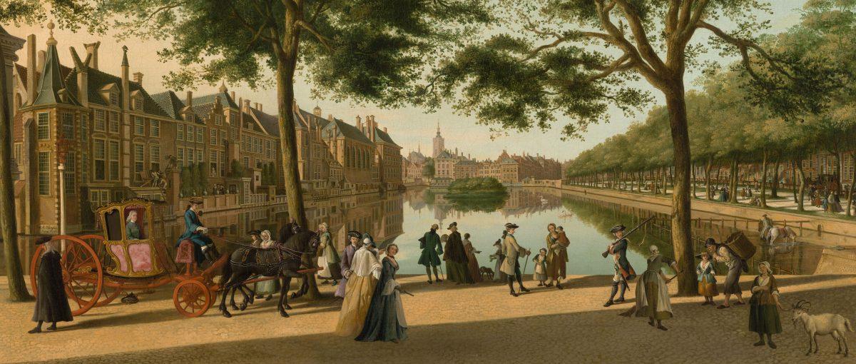 Hofvijver gezien vanaf de Korte Vijverberg, 1762