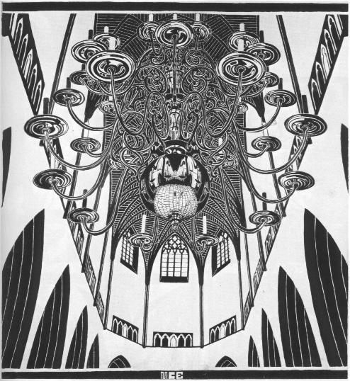 M.C. Escher, Sint Bavo, inkt, 1920