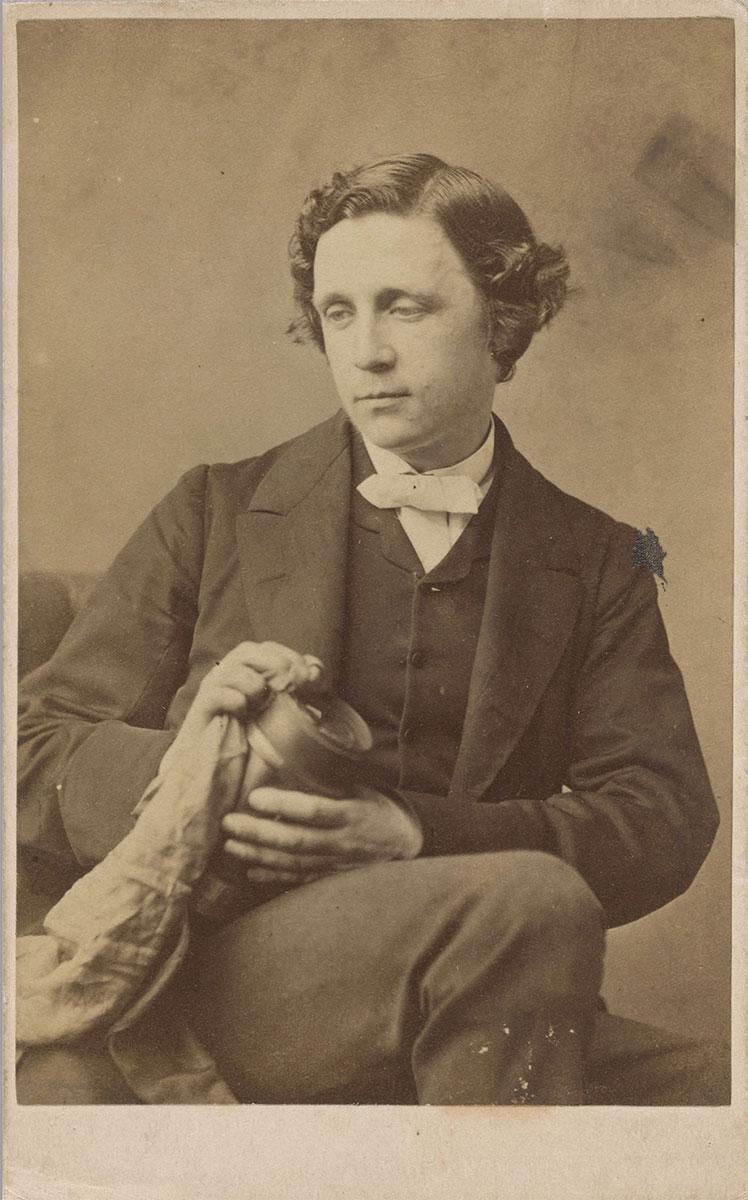 Lewis Carroll met lens, Londen, foto O. G. Rejlander, 1863. The Morgan Library & Museum