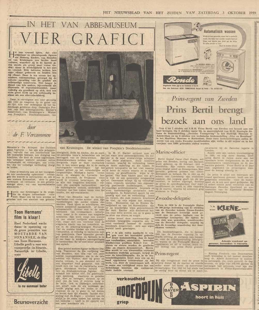 Het Nieuwsblad van het Zuiden, 3 oktober 1959
