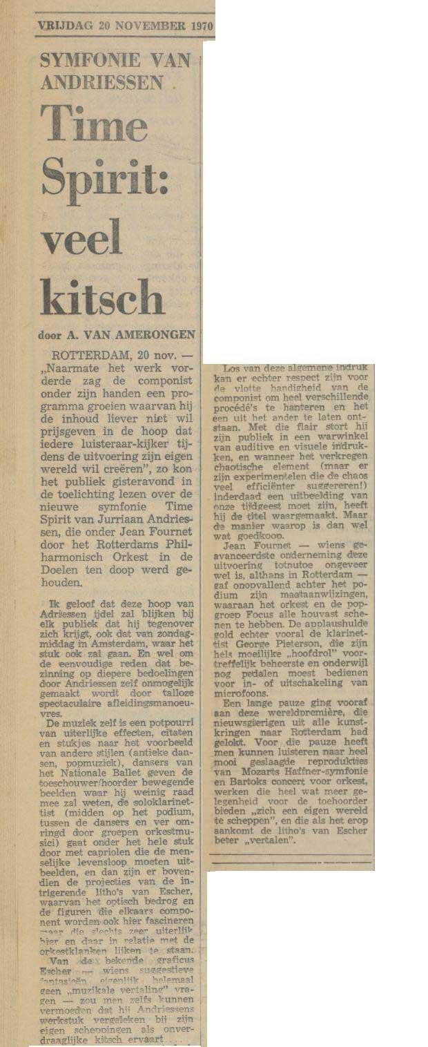 NRC Handelsblad, 20 november 1970