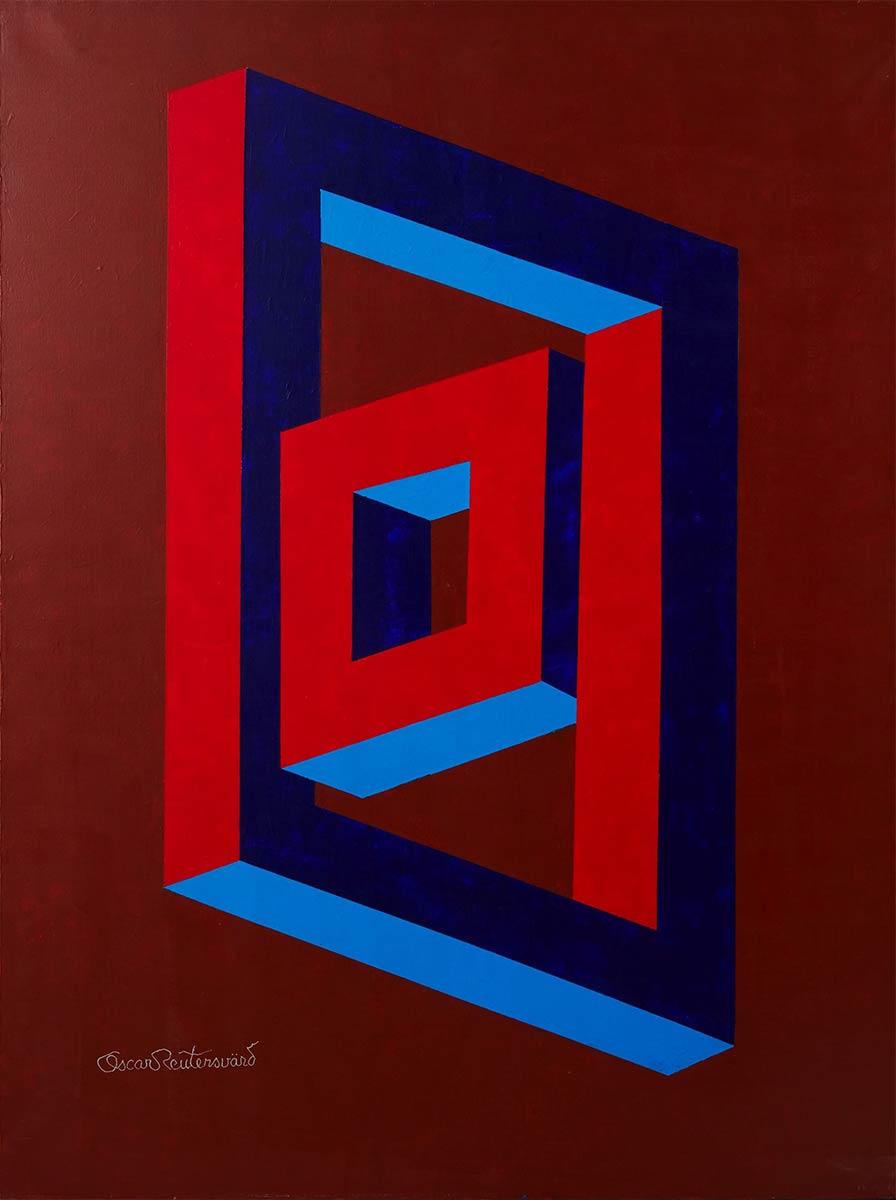 Oscar Reutersvärd, acrylverf op canvas
