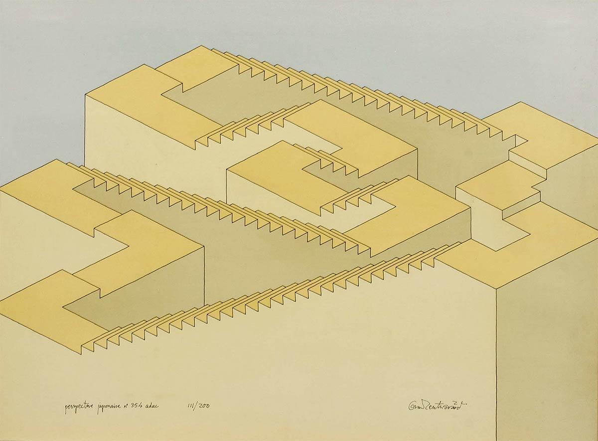 Oscar Reutersvärd, perspective japonaise nr. 354, kleurenlitho