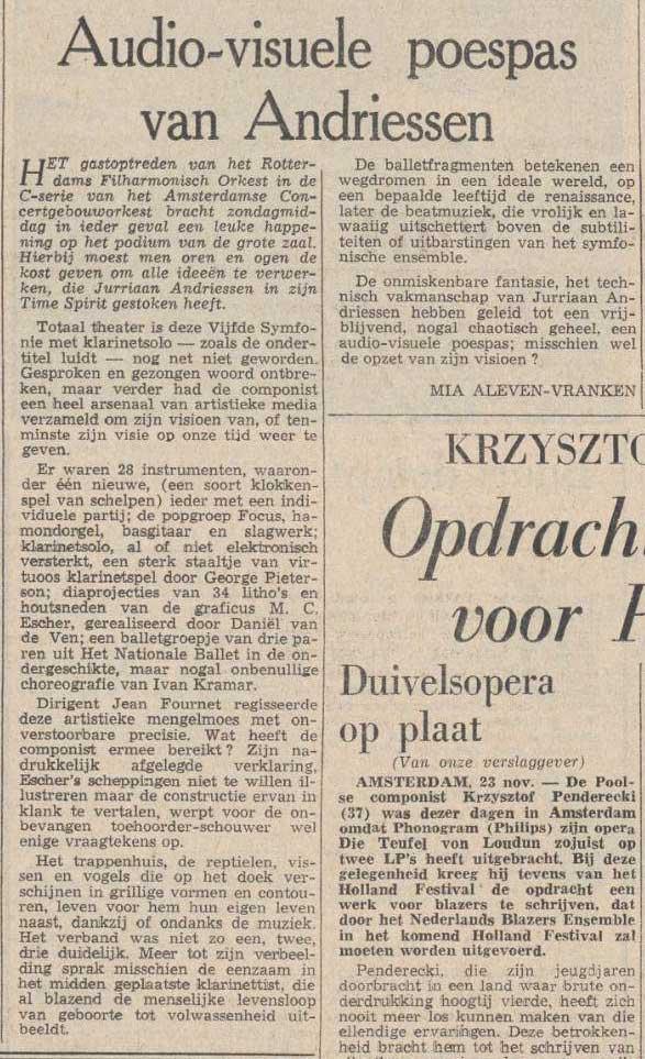 De Volkskrant, 23 november 1970