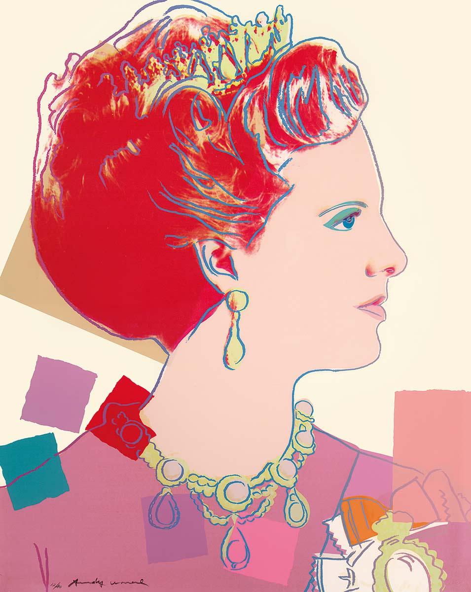 Andy Warhol, Queen Margrethe II of Denmark, 1985, screenprint, private collection