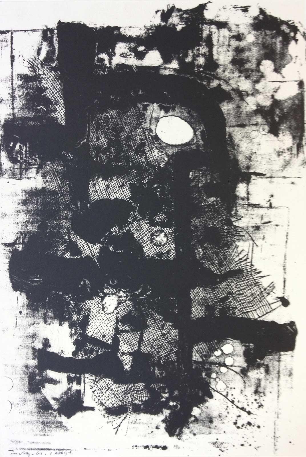 Wim Motz (1900-1977) , zonder titel, litho, 1957