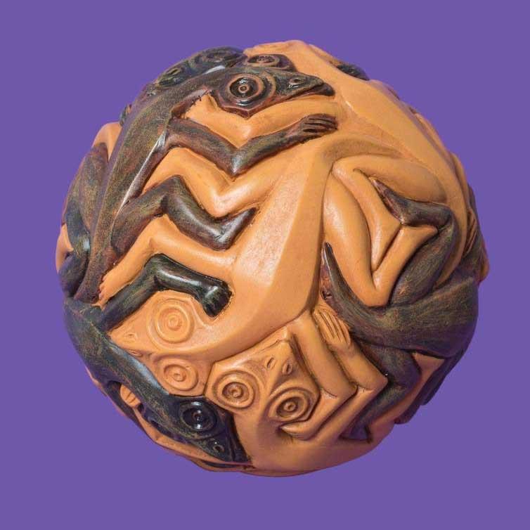 Escher Sphere with Reptiles